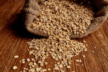 wooden kitchen items cereals products view from above