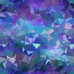 Seamless iridescent triangle pattern for surface pattern print. High quality illustration. Blue and purple holographic vivid trendy swatch. Funky contemporary graphic tile for background or textile.