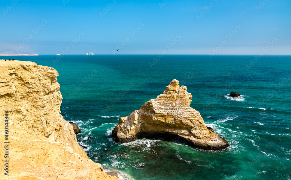 Canvas Prints The Cathedral Rock at Paracas National Reserve in Peru