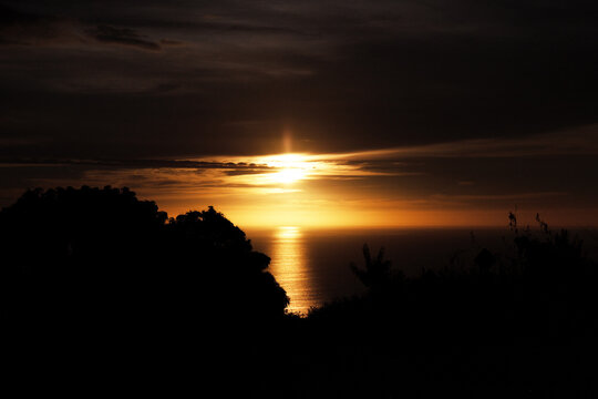 sunset over the sea