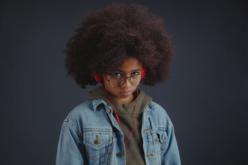 Cute offended teenage girl