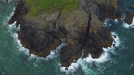 Aerial cenital view of the beautiful coast at Waterford, Ireland © JORGE CORCUERA