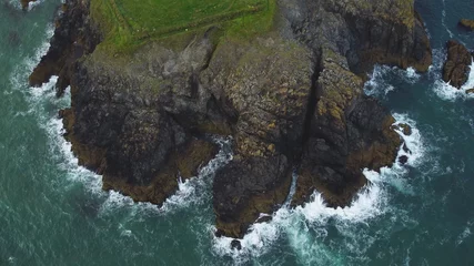 Foto op Plexiglas Aerial cenital view of the beautiful coast at Waterford, Ireland © JORGE CORCUERA
