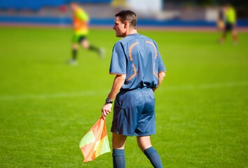 Obraz premium Football Assistant Referee Close-up