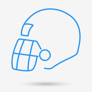Helmet american football icon isolated object. Vector illustration.