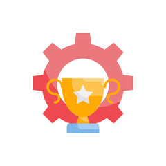 Success vector flat icon style illustration. EPS 10 file