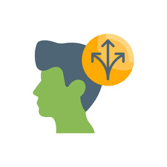 Decision vector flat icon style illustration. EPS 10 file