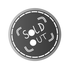 Sentence icon sold out, sentence symbol sold out. sentence logo sold out