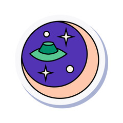 Space Doodle Sticker