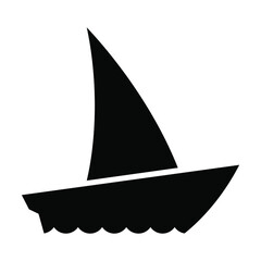 Ship icon illustration vector color black. Editable color. Black silhouette. Suitable for logos, icons, etc