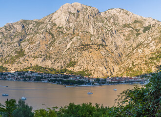 Fototapeta na wymiar The Bay of Kotor also known as the Boka, is a winding bay of the Adriatic Sea in southwestern Montenegro