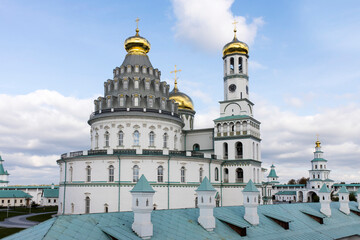 The Resurrection Cathedral of the New Jerusalem Monastery was built according to the drawings of the prototype - the Church of the Holy Sepulcher in Jerusalem. ISTRA, RUSSIA