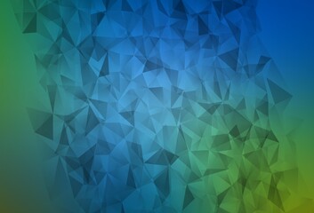 Light Blue, Green vector abstract mosaic pattern.