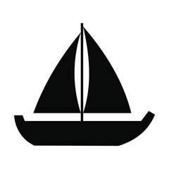 Ship icon illustration vector color black. Editable color. Black silhouette. Suitable for logos, icons, etc