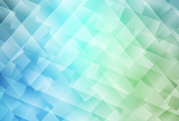 Obraz premium Light Blue, Green vector background with rectangles.