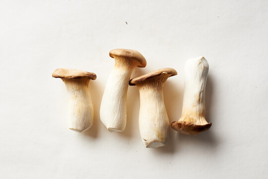 King oyster mushroom flat lay