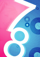 7/8 pink blue background