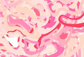 Light Pink, Yellow vector template with bent lines.