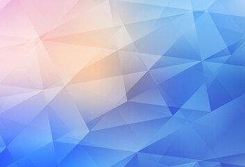 Obraz premium Light Pink, Blue vector low poly background.