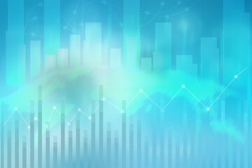 2d illustration futuristic business background pattern graph concept
