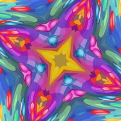 Pink yellow stars abstract colorful background with stars