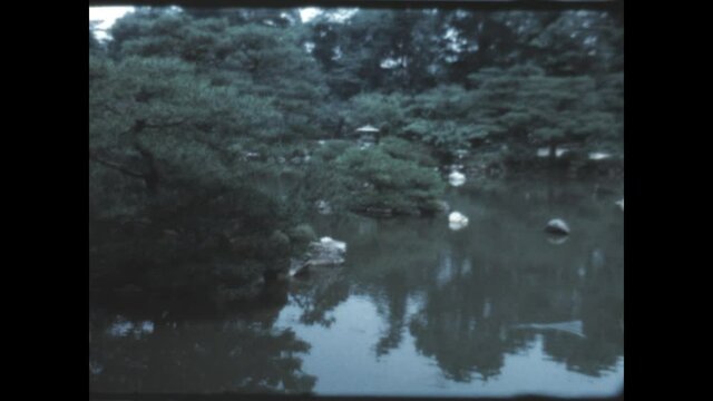Garden Bridge at Heian Shrine 1972 - Views of a pond and the garden bridge at Heian Shrine in Kyoto, Japan, in 1972.