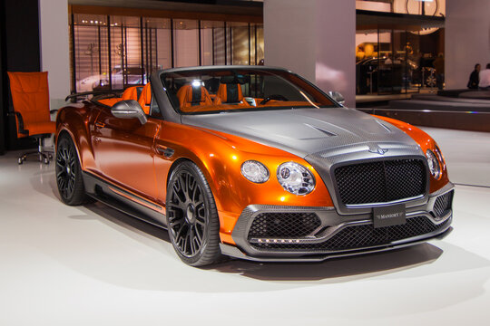 FRANKFURT, GERMANY - SEPTEMBER 23, 2015: Mansory Bentley Continental GTC shown at the IAA 2015