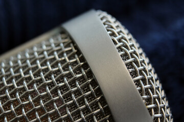 Condenser Microphone grill, close up	
