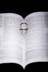 Wedding Ring in Open Bible