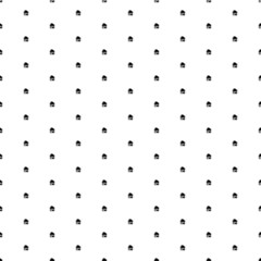 Fototapeta na wymiar Square seamless background pattern from geometric shapes. The pattern is evenly filled with small black house symbols. Vector illustration on white background