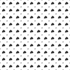 Square seamless background pattern from geometric shapes are different sizes and opacity. The pattern is evenly filled with big black cheese symbols. Vector illustration on white background