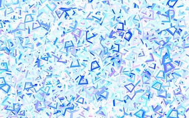 Light Pink, Blue vector background with abstract shapes.