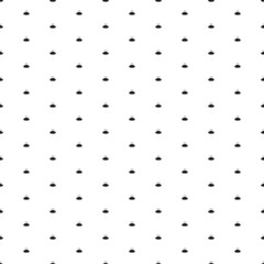 Square seamless background pattern from geometric shapes. The pattern is evenly filled with small black hot pie symbols. Vector illustration on white background
