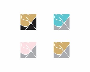 S and X letters Logo Vector 001