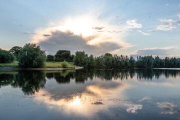 Obraz na płótnie Canvas Lake in village Hohenrode in Germany