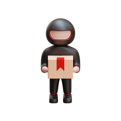 Black Friday 09 Courier 3D Rendering Illustration Element