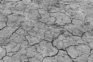 Cracks in the ground in desert