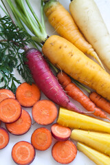 colorful garden carrots