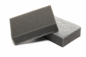 Kitchen sponge, resistant to bacteria isolated on white background 