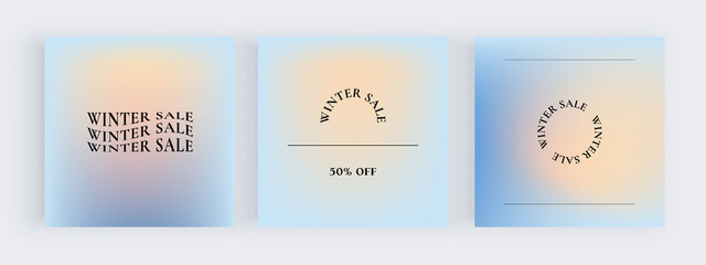 Colorful fluid gradient templates for social media posts
