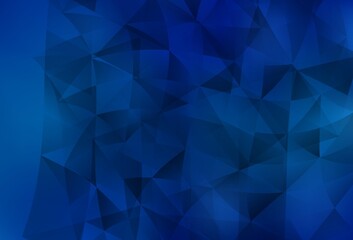 Light BLUE vector background with triangles.