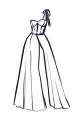 Fototapeta premium sketch of a dress