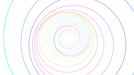 Tube Neon lines rainbow colored 3D illustration background