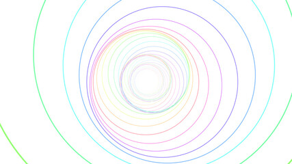 Tube Neon lines rainbow colored 3D illustration background