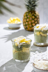 pineapple dessert chia pudding