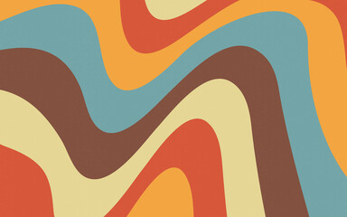 Psychedelic groovy retro background