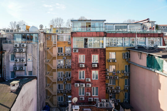 Turkey, Istanbul, Residential buildings in Faith district