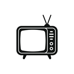 TV or Television icon design isolated on white background. Vector illustration