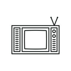 TV or Television icon design isolated on white background. Vector illustration