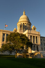 Obraz premium Rhode Island State House at golden hour